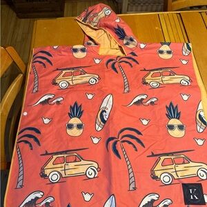 Kids Hooded Beach Towel with Fun Print